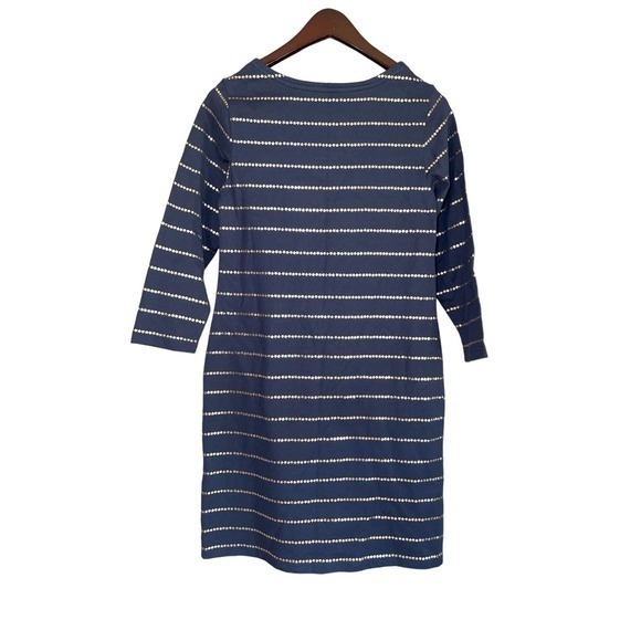 Joules Womens Dress Navy Blue and Metallic‎ Gold Stars Size 8 US - Picture 3 of 4